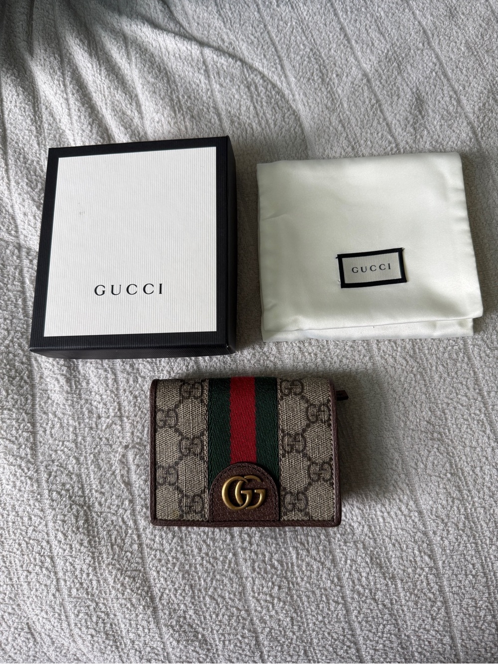 Gucci x Disney Three Little Pigs Ophidia Card Case Wallet GG Supreme